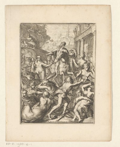 Allegorical Representation of William III on Horseback by Romeyn de Hooghe