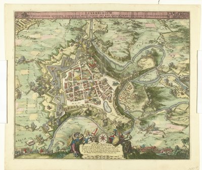 Bombardment of Luxembourg by Marshal de Créquy, 1684 by Romeyn de Hooghe