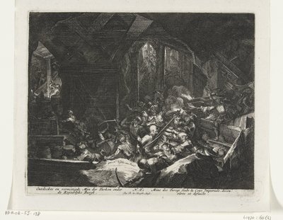Habsburgs Drive Out Turkish Besiegers from the Tunnels Under the Imperial Castle by Romeyn de Hooghe