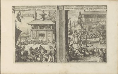 Japanese Trade; Court of the King of the Calaminhans by Romeyn de Hooghe