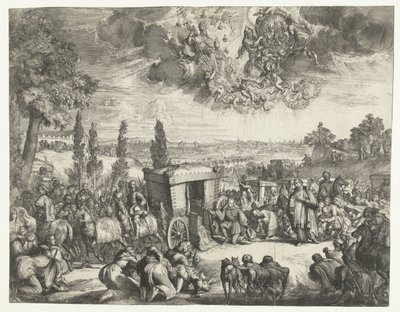 Charles II of Spain Kneeling by a Coach by Romeyn de Hooghe