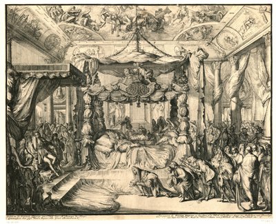 Queen Mary II Stuart on Her Deathbed, 1695 by Romeyn de Hooghe