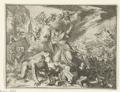 Man in Cloak Attacked by Riders by Romeyn de Hooghe