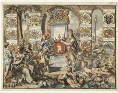 Title Page Caartboeck van Voorne, 1701 by Romeyn de Hooghe
