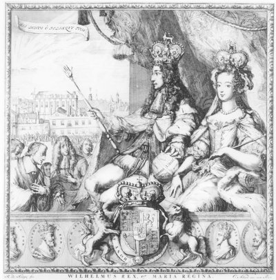 William III and Mary II, engraved by the artist, c.1690 by Romeyn de Hooghe