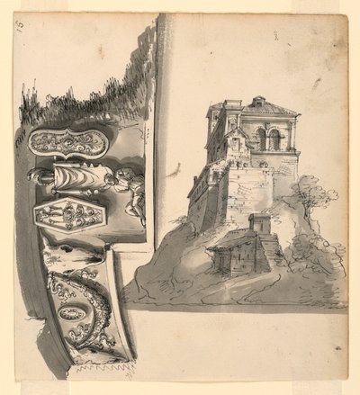 Frieze in Classical Style, A Villa Upon a Hill by Romolo Achille Liverani
