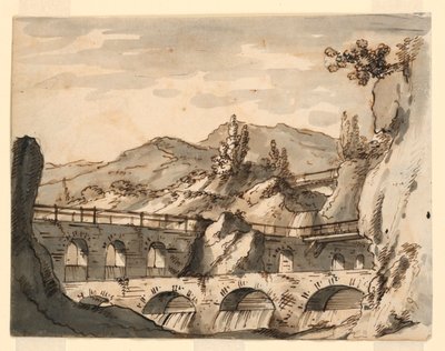 Stage Design, Aqueduct by Romolo Achille Liverani