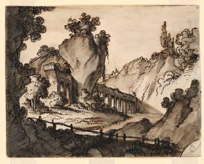 Stage Design, Aqueduct by Romolo Achille Liverani
