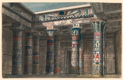 Stage Design, Egyptian Courtyard by Romolo Achille Liverani