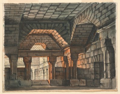 Stage Design, Fortified Castle Interior for 