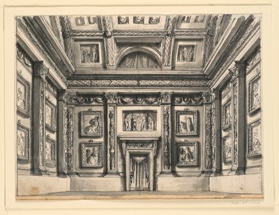 Stage Design, Palace Interior by Romolo Achille Liverani
