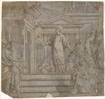 Saint Lawrence Giving the Church