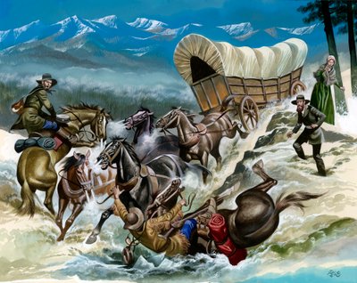 Accident on the Way Out West by Ron Embleton