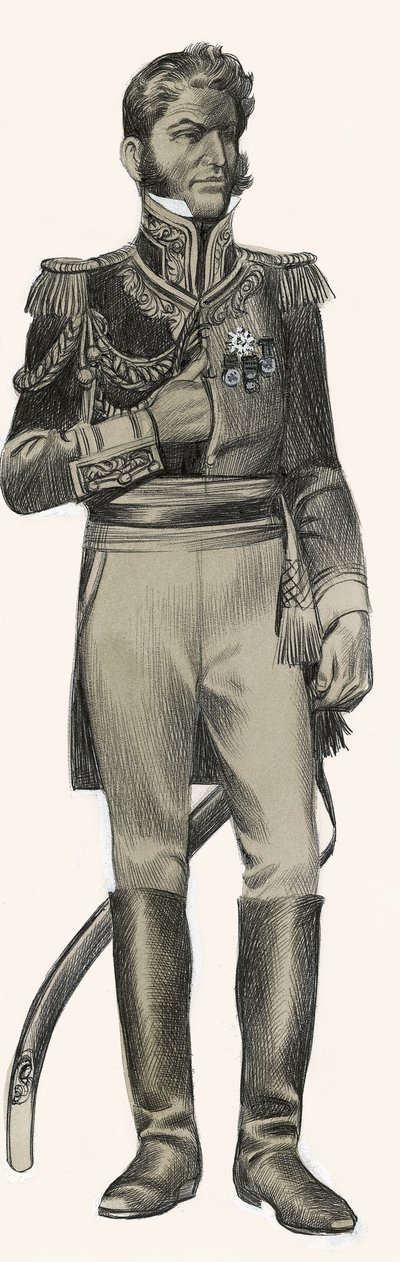 Antonio Lopez de Santa Anna by Ron Embleton