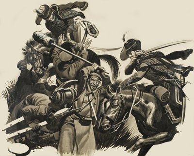Battle Scene by Ron Embleton