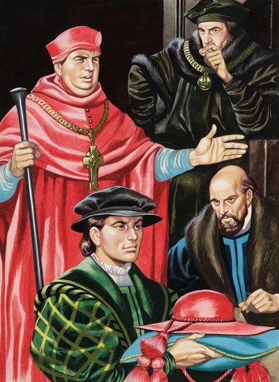 Cardinal Wolsey and Sir Thomas More by Ron Embleton