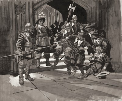 Colonel Pride Refusing Entrance of Certain Members of the House of Commons by Ron Embleton