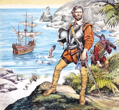 Francis Drake and the Golden Hind by Ron Embleton