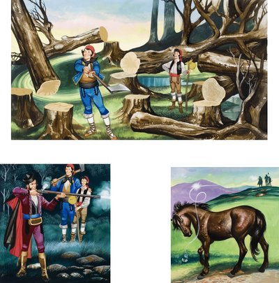 Illustrations for Michael and the Mighty Men by Ron Embleton