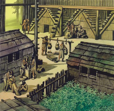 Indian camp by Ron Embleton