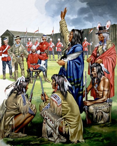Indians and American Soldiers by Ron Embleton