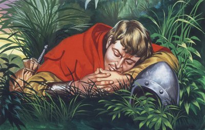 Knight Resting by Ron Embleton