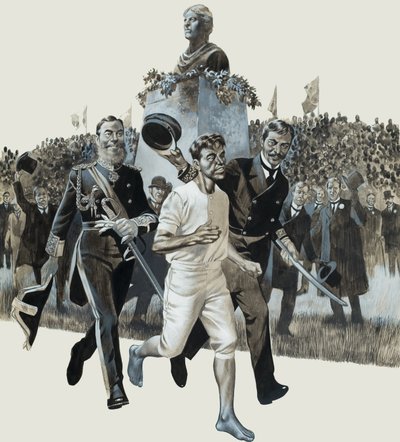 Spiridon Louis by Ron Embleton