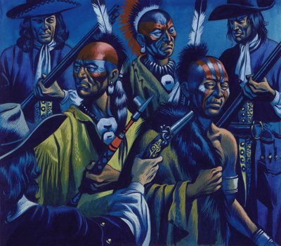 The Iroquois Chiefs Were Seized and Put in Irons by Ron Embleton