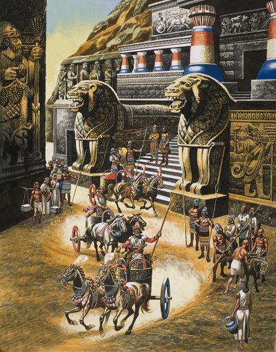 The Mountain Stronghold of the Warlike Hittites, Hattusas by Ron Embleton