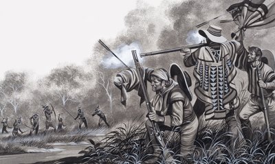 Under Attack from the Chavante Indians by Ron Embleton