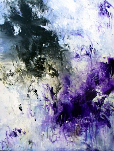 Abstract Violet Energy by Ron Halfant