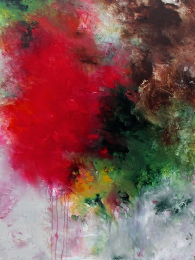 Vibrant Abstract Expression by Ron Halfant
