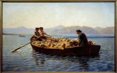 Change of Grazing. Painting by Rosa Bonheur by Rosa Bonheur