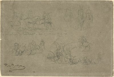 Chief Returning from a Bison Hunt and Other Studies by Rosa Bonheur