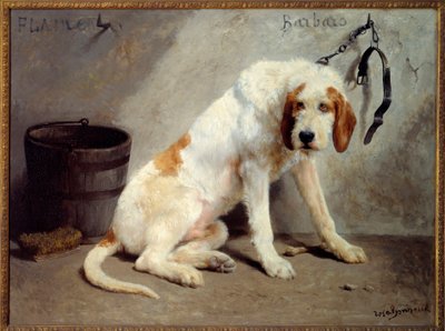 The dog Barbaro after the hunt (Hunting dog) by Rosa Bonheur