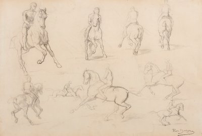 Studies of a Horse and Rider by Rosa Bonheur
