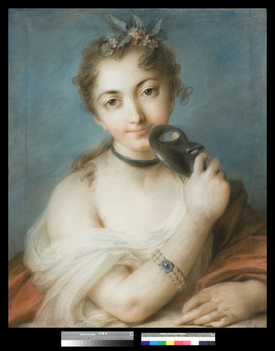 Portrait of a Woman with Mask by Rosalba Giovanna Carriera
