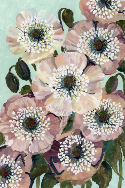 Blush Pink Poppies by Rosana Laiz Blursbyai