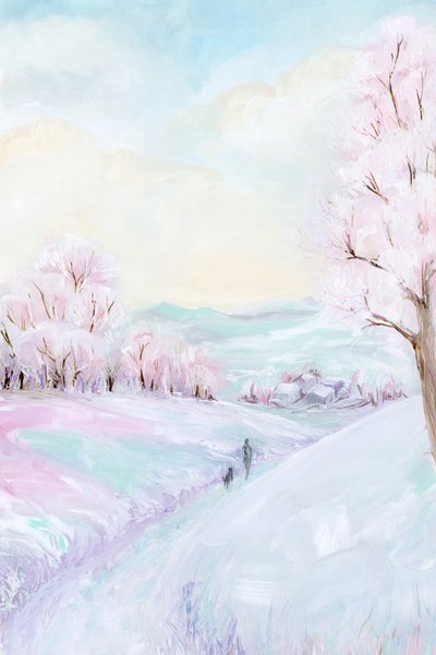 Dreamy Winter Blossom Walk by Rosana Laiz Blursbyai