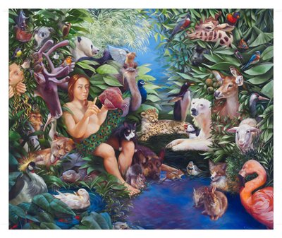 Adam Naming the Animals and the Appearance of Eve by Rosemarie Adcock