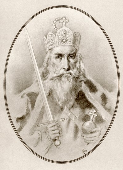 Charlemagne, aka Charles the Great or Charles I, from Living Biographies of Famous Rulers by Ross Gordon