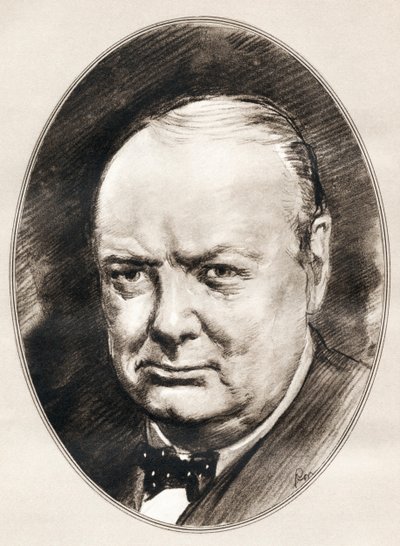Sir Winston Leonard Spencer-Churchill, from Living Biographies of Famous Men by Ross Gordon