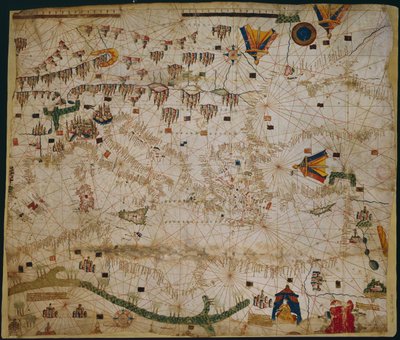 Nautical Chart of the Mediterranean Sea and the Black Sea by Rossell
