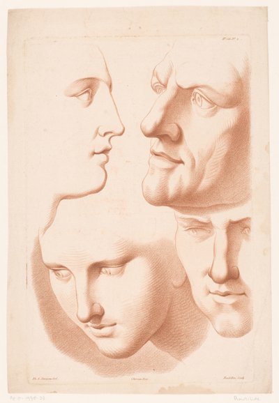 Heads of Man and Woman by Louis François Roubillac