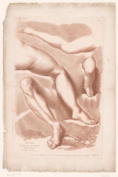 Title Print with Four Legs in Different Positions by Louis François Roubillac