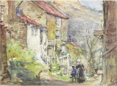 A Runswick Cottage by Rowland Henry Hill