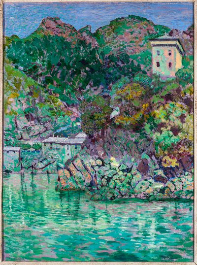 View of San Fruttuoso, near Camogli by Rubaldo Merello