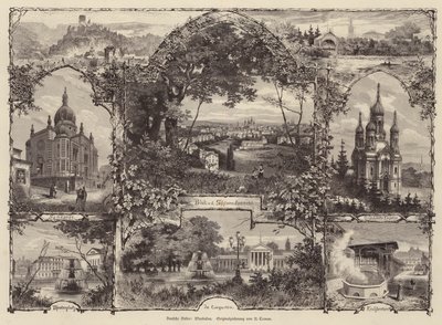 Scenes from Wiesbaden, Germany by Rudolf (after) Cronau