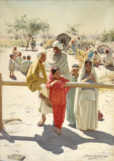 A Peep at the Train, India by Rudolf Der G. Swoboda