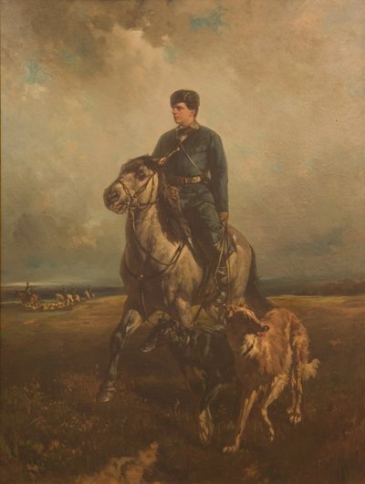 Grand Duke Vladimir Alexandrovich of Russia On The Hunt by Rudolf Ferdinandovich Frenz